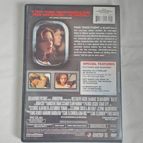 Red Eye (2005, Widescreen DVD) - Picture 3 of 3